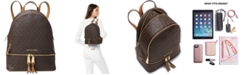 Michael Kors Signature Rhea Zip Medium Backpack